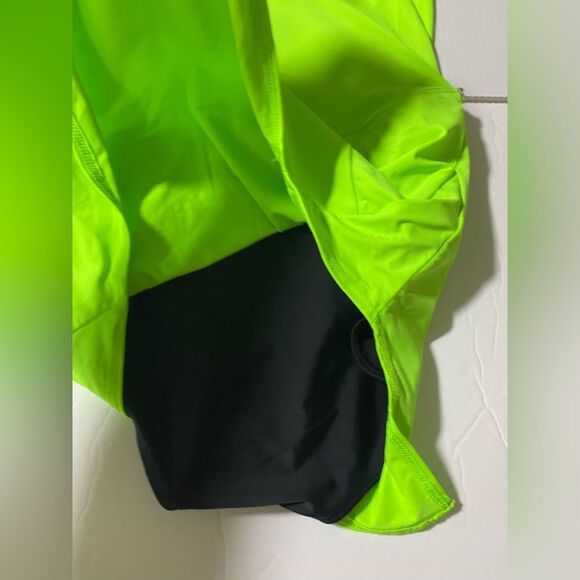 Kandi Kouture dance costume neon green SPOTLIGHT DRESS custom stoned XLC 10/12 - Picture 9 of 12